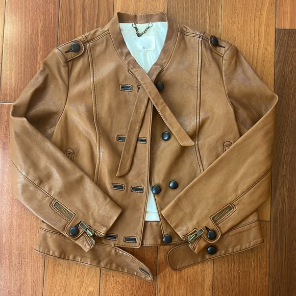 3.1 Philip Lim Brown Leather Jacket - Picture 1 of 12